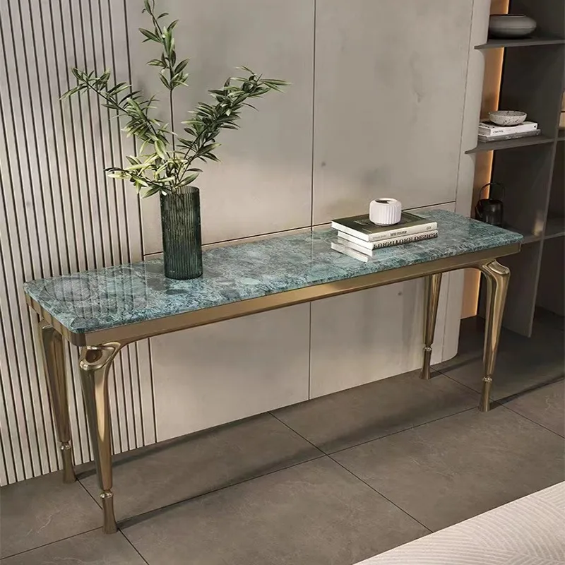 

Light luxury entrance table Modern wall entry marble luxury stone entrance cabinet
