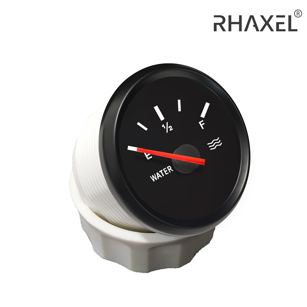 RHAXEL Universal 52mm Water Level Gauge Signal 0-190ohm 240-33ohm with Red Backlight Level Sensor 335-550mm