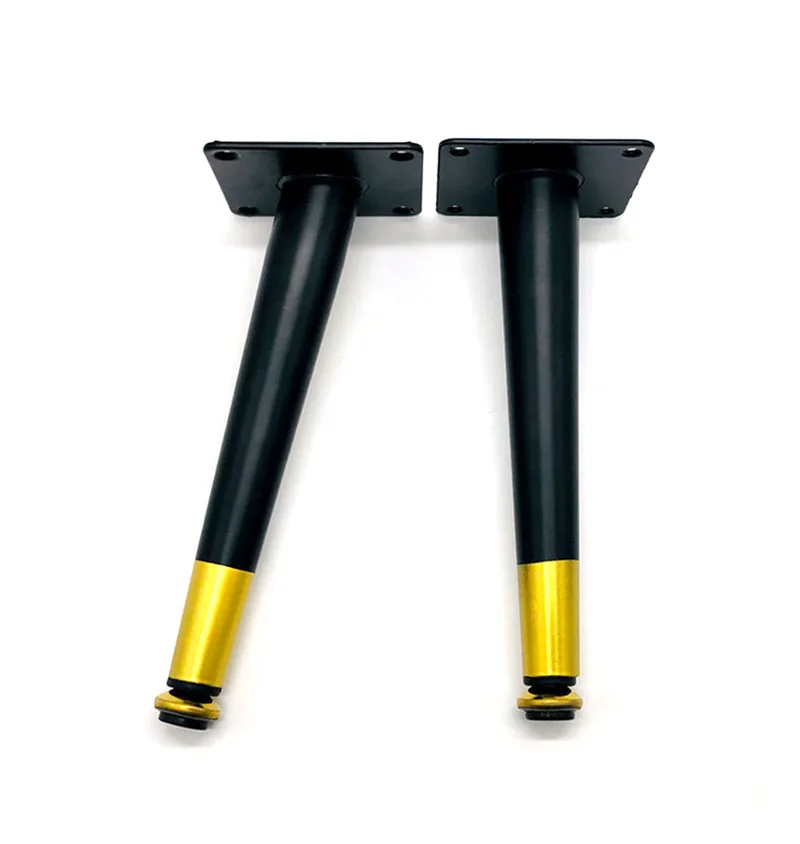 

4Pcs Adjustable Tapered Furniture Legs Black Gold Metal Feet 10-40CM for Replacement Table Sofa Cupboard Cabinet Stool Chair Fee