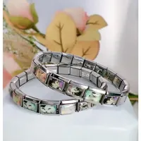 Hot Sales DIY Italian Charm Bracelet Stainless Steel Lovely Cartoon Cat Hand Chain Cute Link Gift Jewelry
