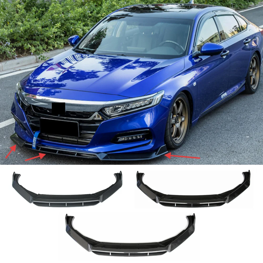 

Для Honda Accord 2018-2021 передний бампер автомобиля десятого поколения, четырехсекционный нижний спойлер, сплиттер