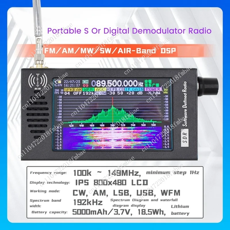DeepSDR 101 Software Defined Radio SDR Radio DSP Digital Demodulation Shortwave FM MW SSB CW HAM Radio Receiver XQ view 4