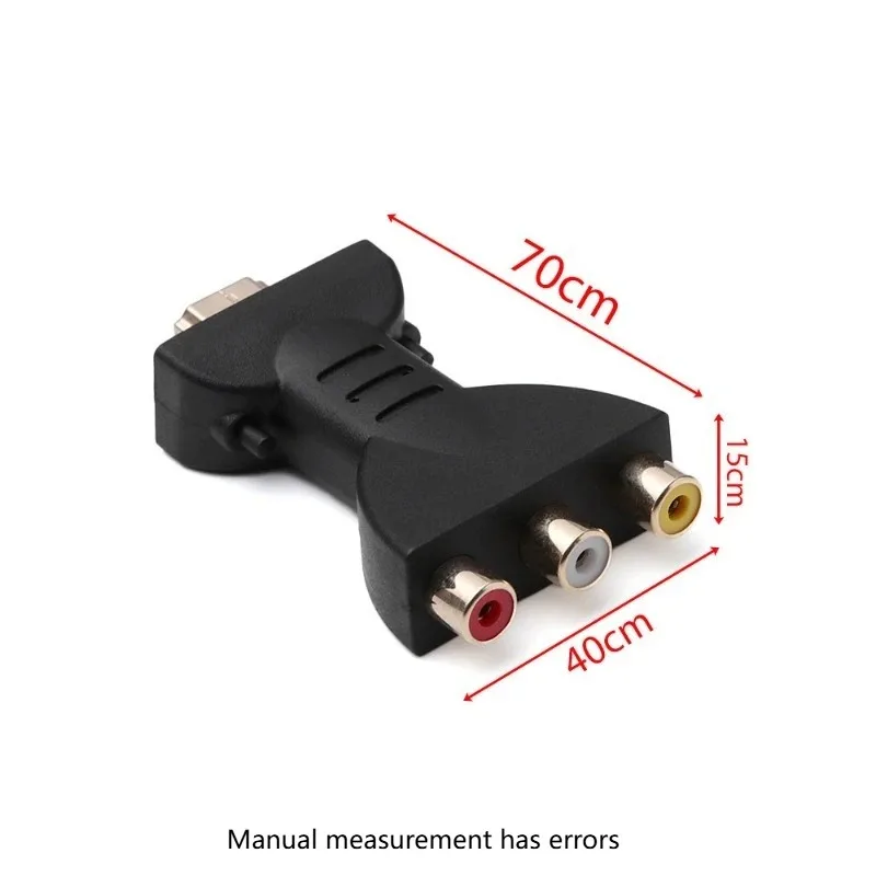 1Pcs Converter HDMI Male To 3RCA Video Audio Connector for HD TV BOX HD 1080P RCA AV To HDMI-compatible Composite Adapter