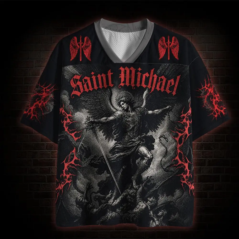 2026 New Nordic Mythical Theme Sports Fashion Short Sleeve V-neck Street View Clothing Mythical Fan Gifts T-shirt   Halloween