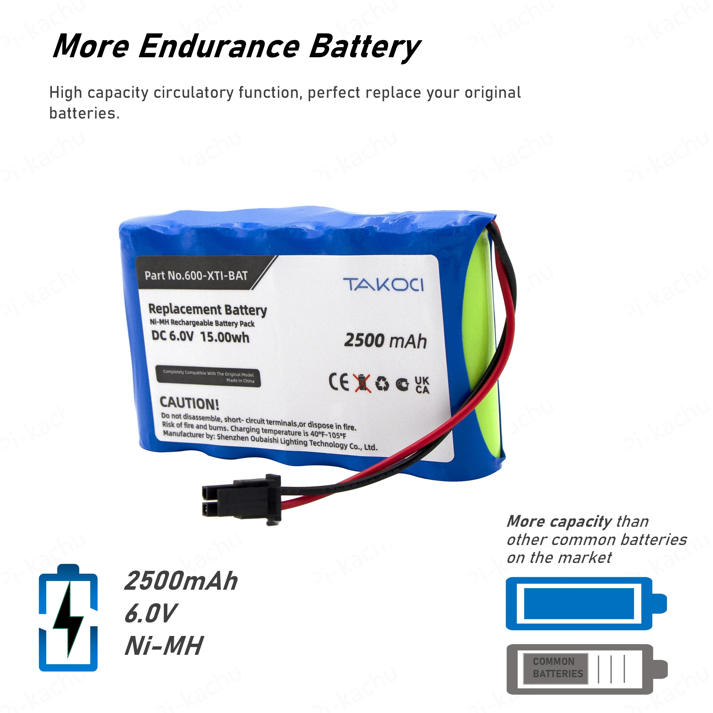 Replacement Battery for G E  Interlogix Simon XTi wireless , Simon Xti, Simon XTi Control Panel 600-XTI-BAT 6.0V/mA