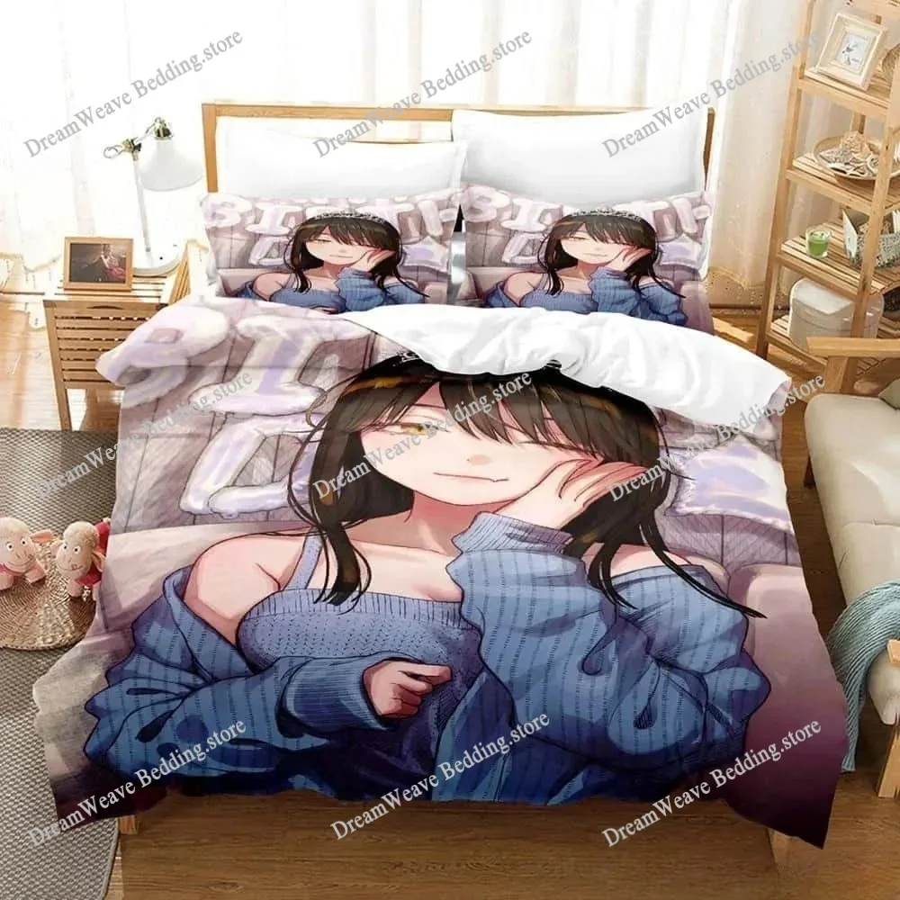 

Anime The Ice Guy and His Cool Female Colleague Bedding Set Single Twin Full Queen King Size Bed Set Kid Bedroom Duvetcover Sets