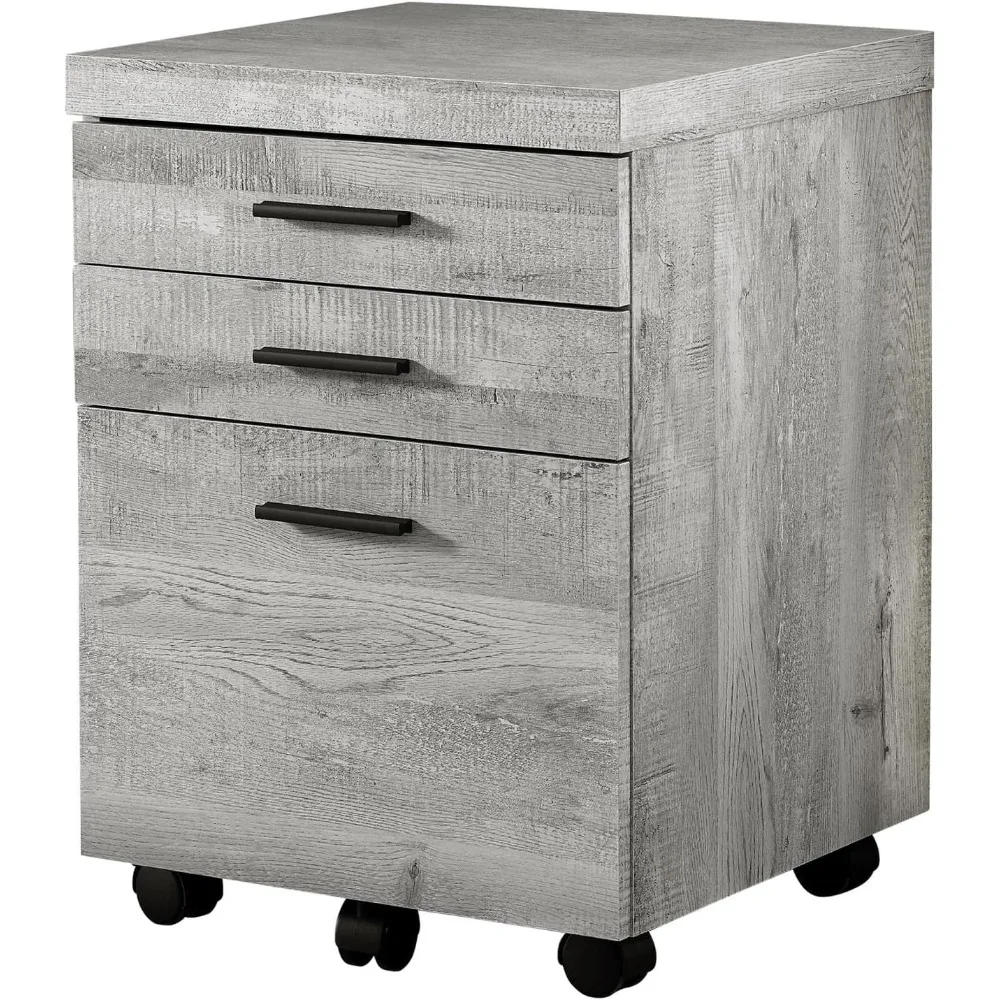 

Mobile office cabinet, suitable for storing drawers in the office, laminated gray in the office, modern