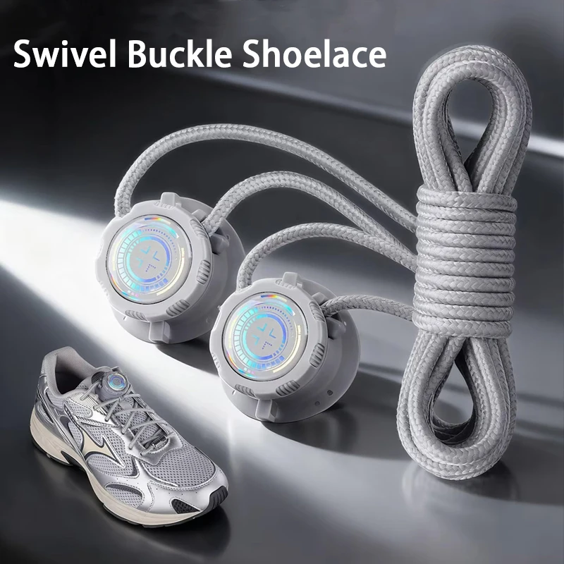 Elastic No Tie Shoelaces - Thick Rope Automatic Laces with Swivel Buckle - Heavy Duty Sports Shoe Laces Speed Shoestrings Unisex image 2