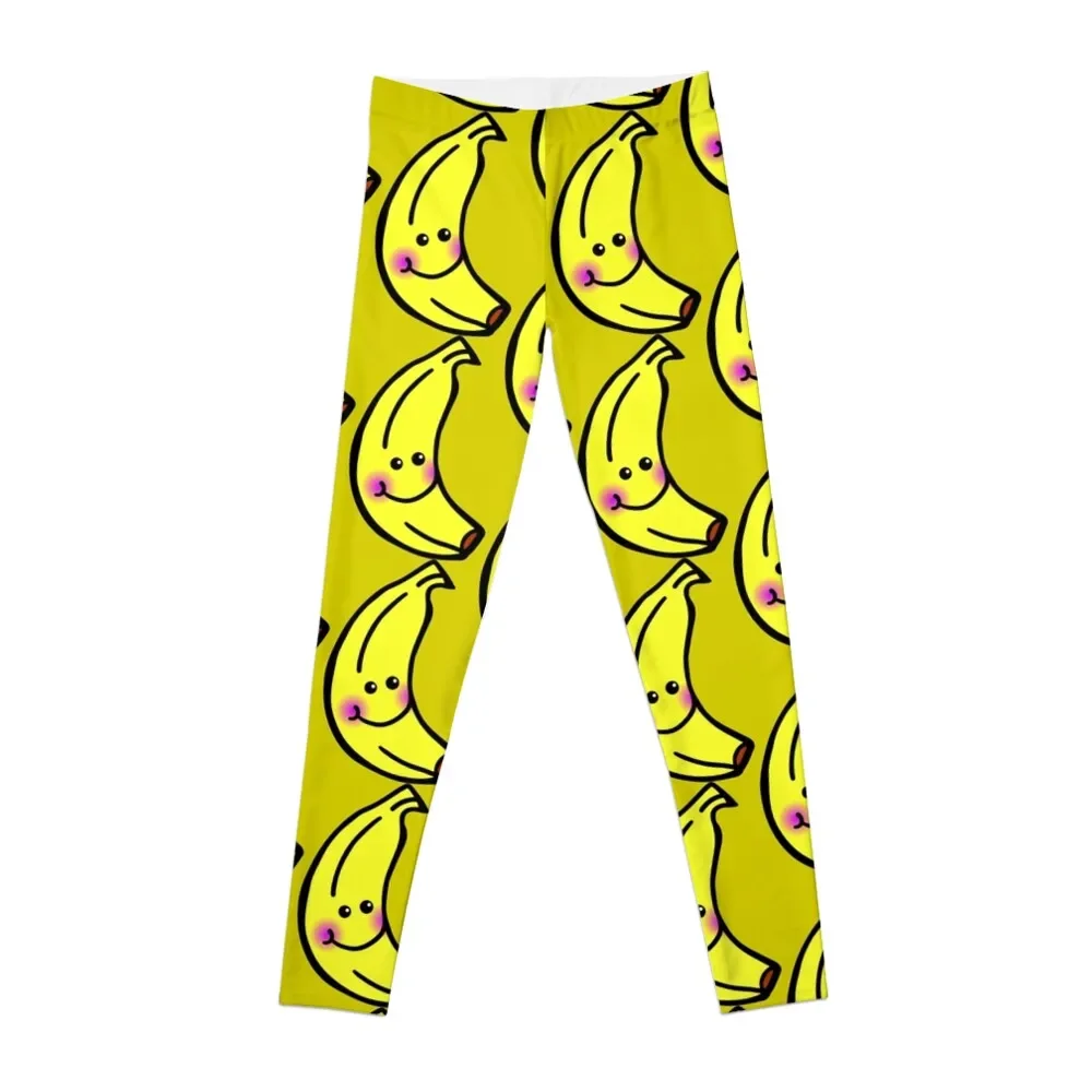 

Happy Yellow Banana Cartoon Doodle Leggings Sweatpants sportswear woman gym 2025 Womens Leggings