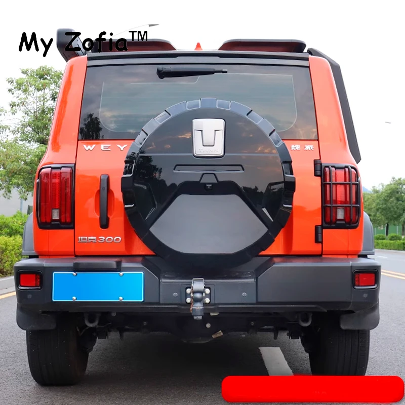 For Great Wall Tank 300 2023 2024 2025 Car  Rear Spare Tire Cover With Light Protection Cover Full Package Modified Accessories