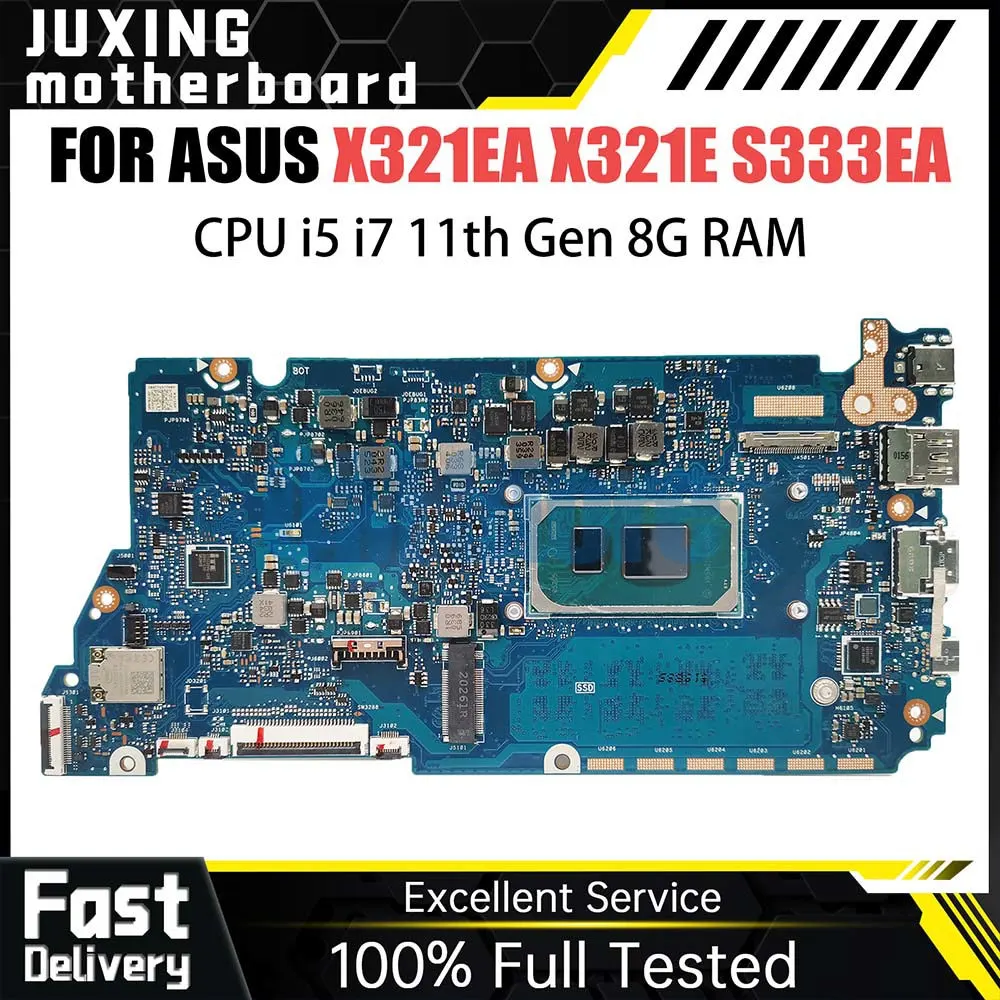 

Notebook Mainboard For ASUS VivoBook X321EA I333E S333E Laptop Motherboard i5-1135G7 i7-1165G7 CPU 8G 16G RAM Systemboard