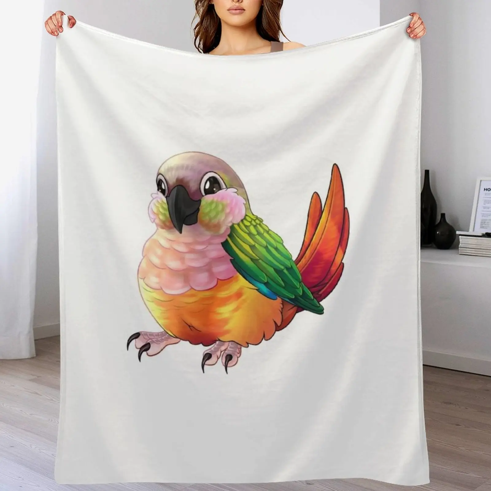 Pineapple Green-cheek Conure Throw Blanket For Sofa Thin Decoratives Blankets