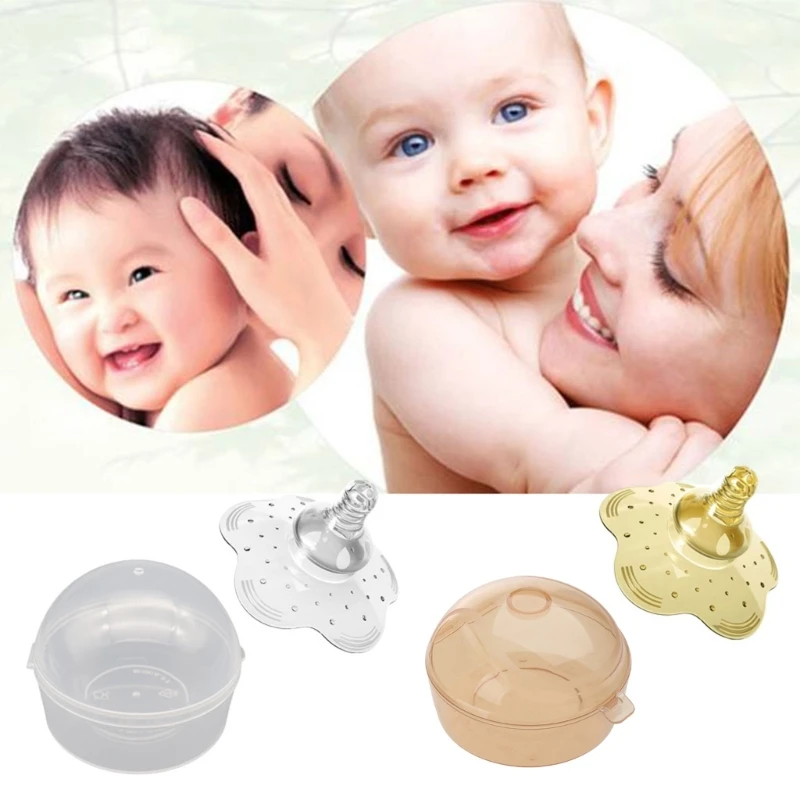 Silicone Nipple Protectors Breast Milk Feeding Mothers Nipple Breastfeeding Milk Extractor Cover for Protection Cover