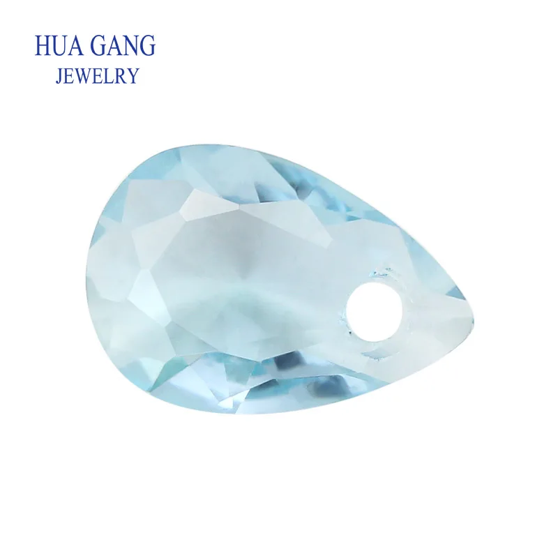 With Hole Glass beads Octagonal shape Various Color Loose Stone Machine Cut Glass Synthetic GemStone For Jewelry