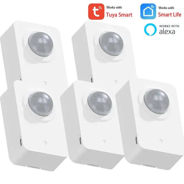 

1 -5PCS Tuya WiFi PIR Motion Sensor Smart Detector Home Wireless Mini Sensor Infrared Human Motion Security Alarm Sensor