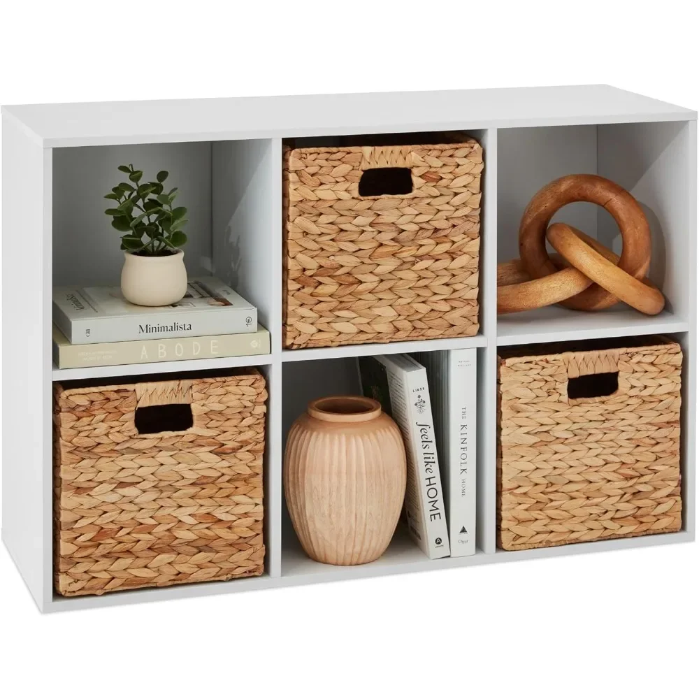 

6-Cube Storage Organizer, 11in Shelf Opening, Bookcase, Display Shelf, Customizable w/ 3 Removable Back