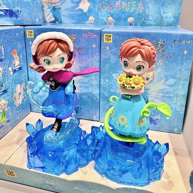 Disney Frozen Magic Series Blind Box Toys Anna, Elsa, Mysterious Box Dolls, Fashion Trendy Toys, Coleção Enfeites, Modelo de Presente