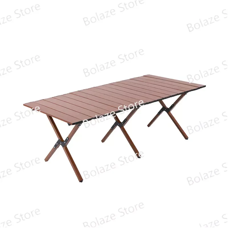 Outdoor Egg Roll Table Folding Table and Chair Portable Camping Equipment Picnic Table and Chair Set Beech Pine