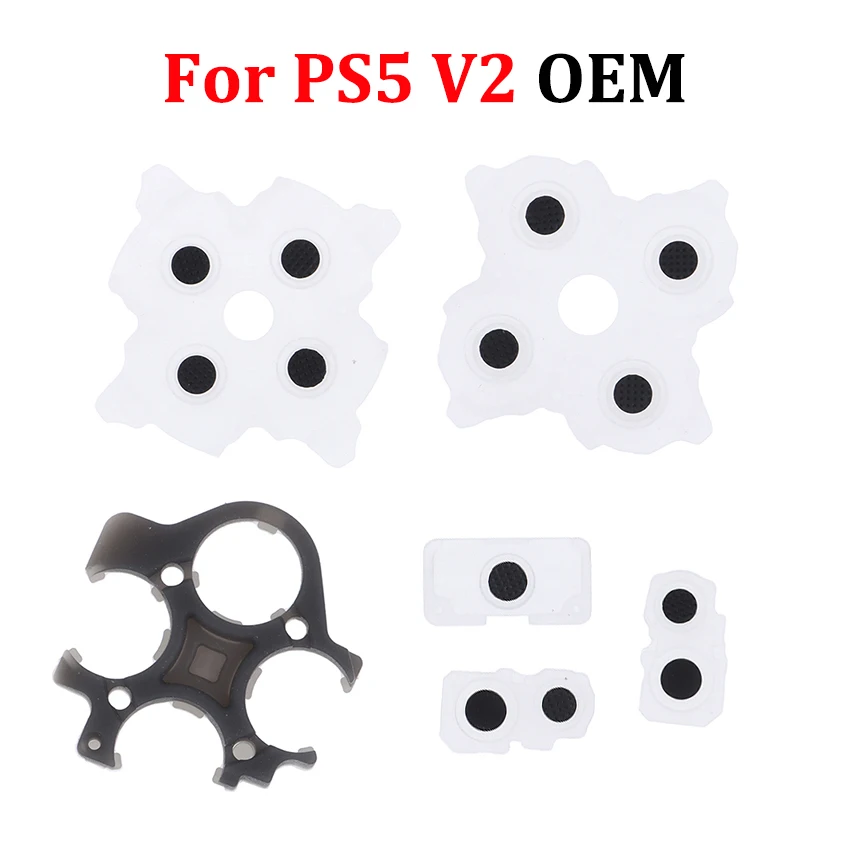 JCD – pièces de rechange originales et OEM en Silicone, joint en caoutchouc conducteur, bouton ABXY d-pad L R pour contrôleur PS5 1.0 2.0 V1 V2