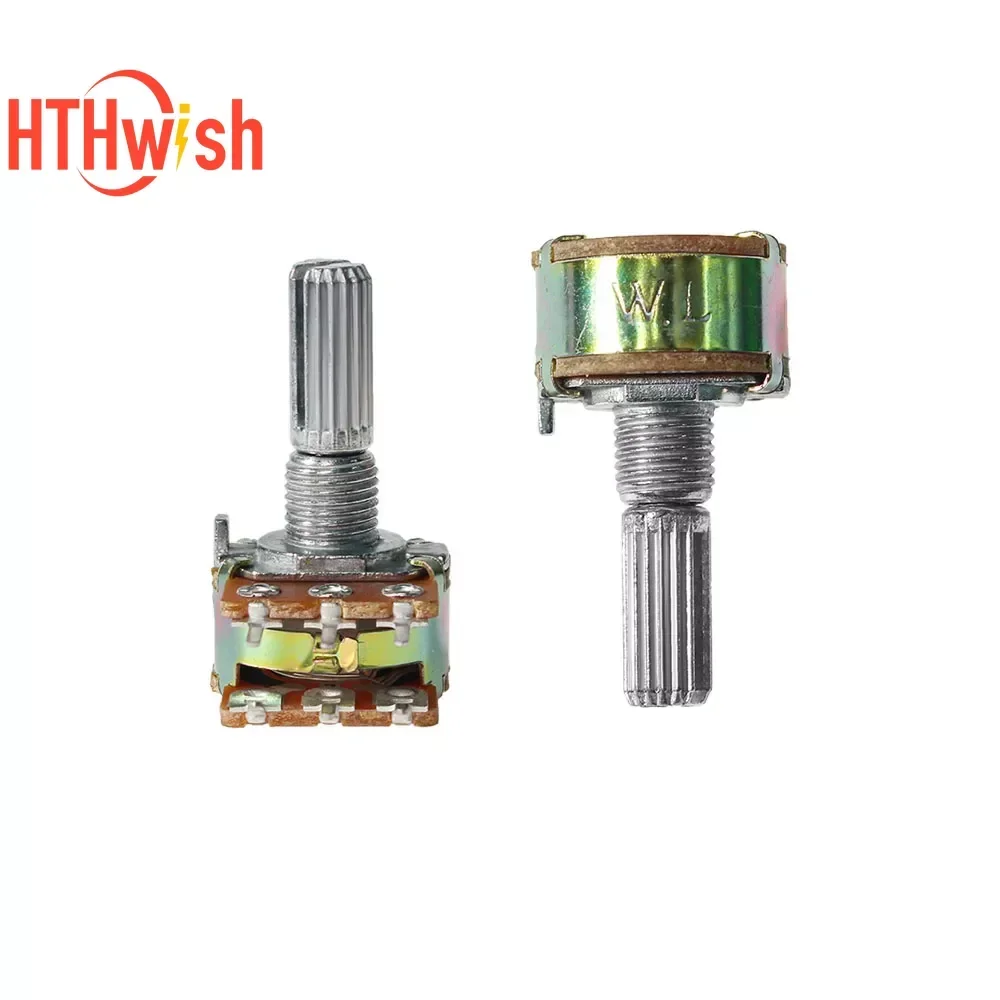WH148 20 مللي متر 6Pin الجهد مع المكسرات والغسالات عدة 1K 2K 5K 10K 20K 50K 100K 250K 1M متغير الروتاري الكربون فيلم المقاوم #3
