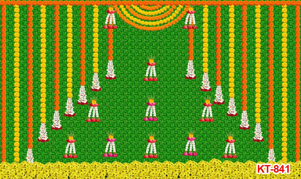 بوجا خلفية للتصوير الفوتوغرافي ، أوراق الموز التقليدية ، Chatiya الأخضر ، غانيش ، موقع قران ، مهرجان خلفية الديكور ، بوجا غارد