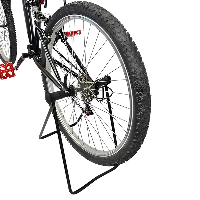 SU 1PC Universal Foldable Bicycle Display Rack Triangle Wheel Hub Repair Stand KickStand For Vertical Parking Bike Accessories