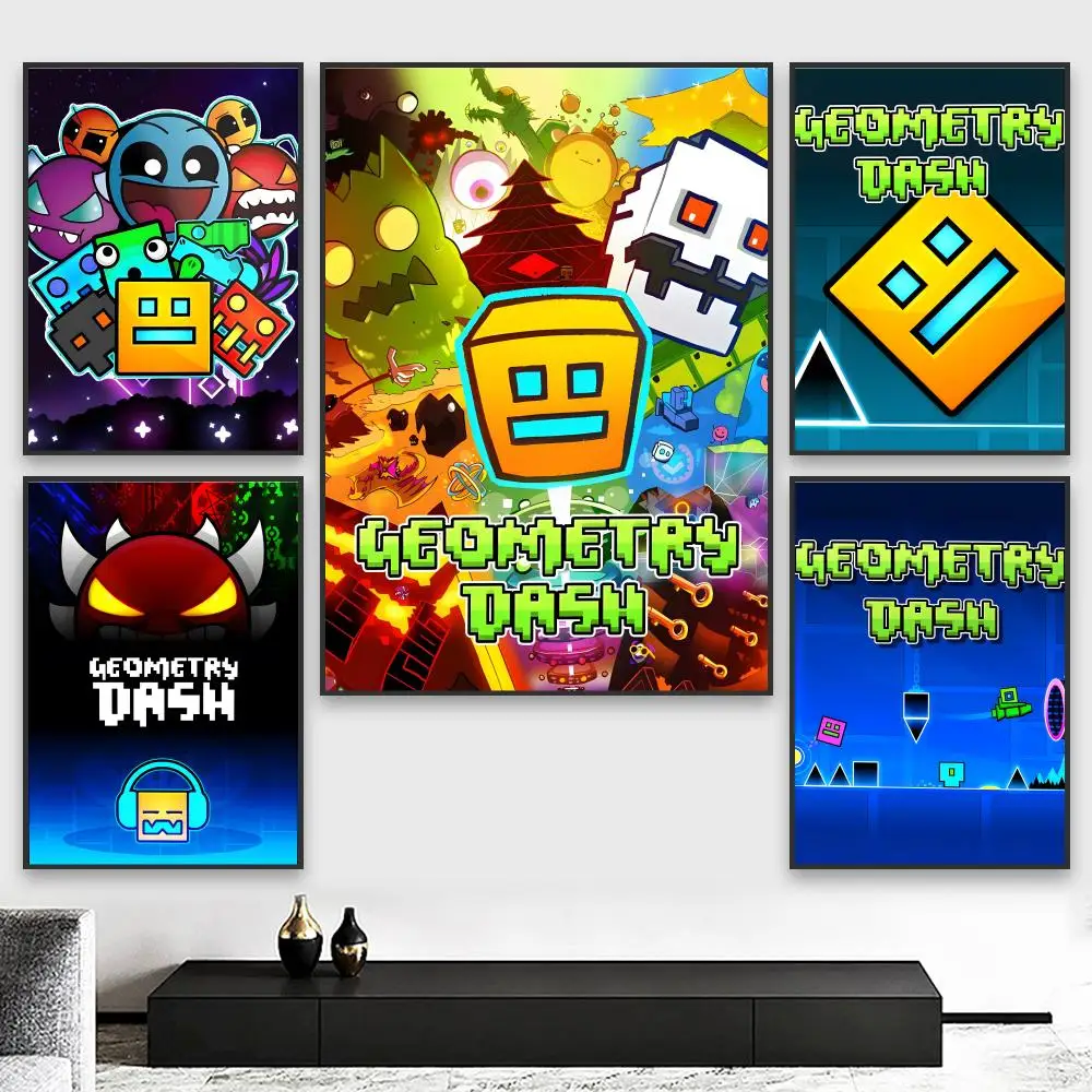 Video G-GameS G-Geometry Dash Poster Elegant And Affordable Wall Art Stickers For Dormitory Living Room And Bedroom Spaces
