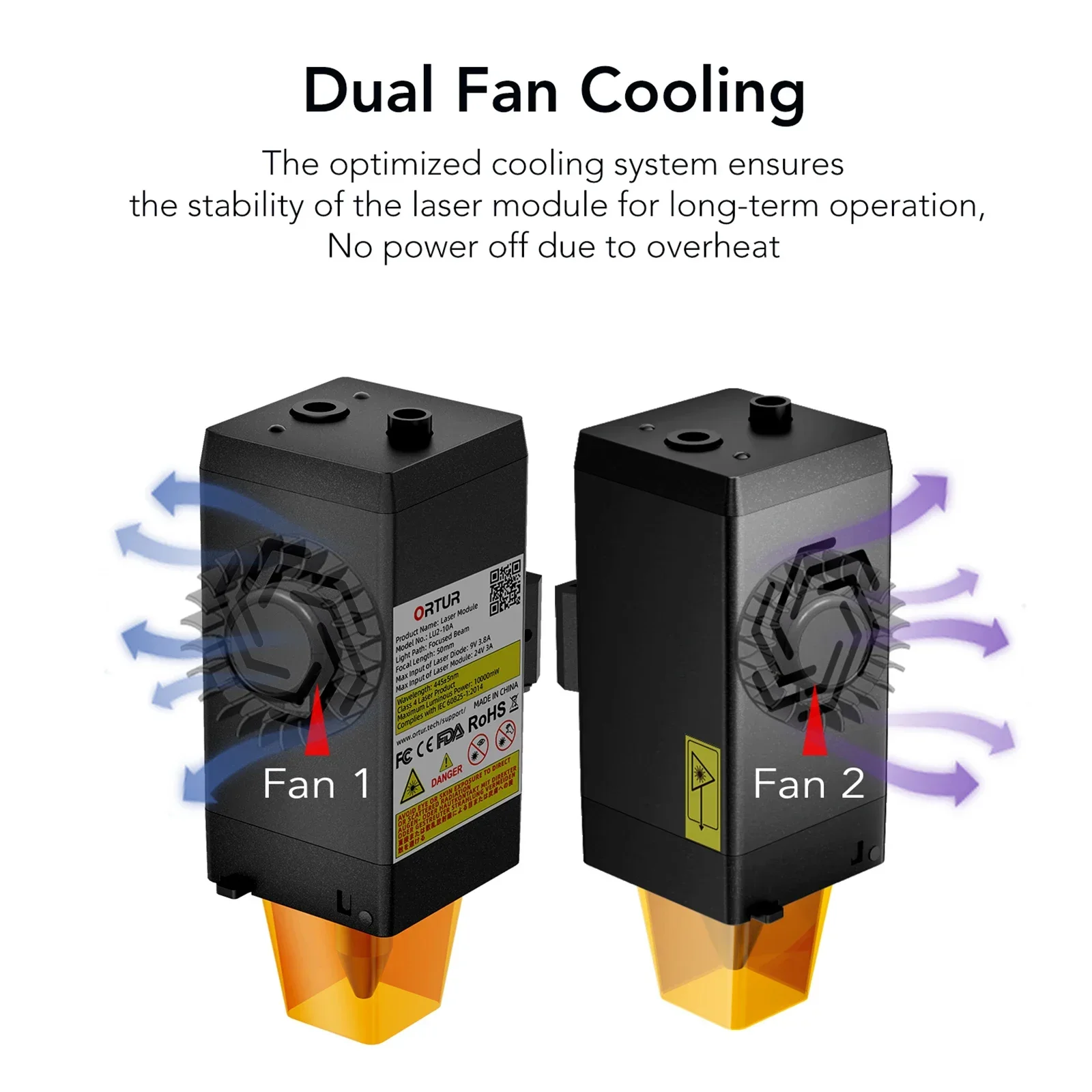 

10 Вт 15000 мм/мин ORTUR LU2-10A лазерный модуль высокоточный лазерный луч модуль лазерной головки для гравировального станка Ortur
