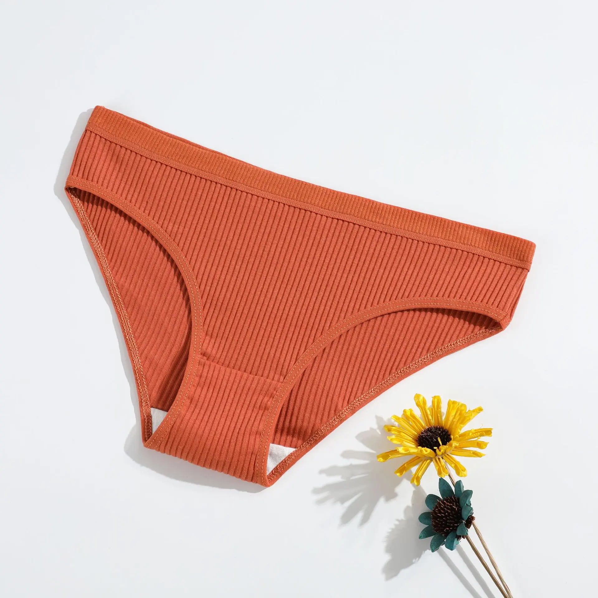 9PCS Women's Low Waist Underpants Solid Color Simple Breathable Comfortable Underpants Underwear Women Sexy Panties - Image 5