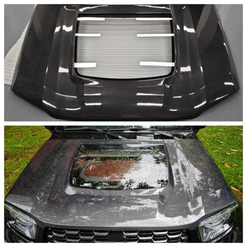 

4x4 Offroad Carbon Fiber Transparent Engine Hood Bonnet with Glass for Tank 700 500 400