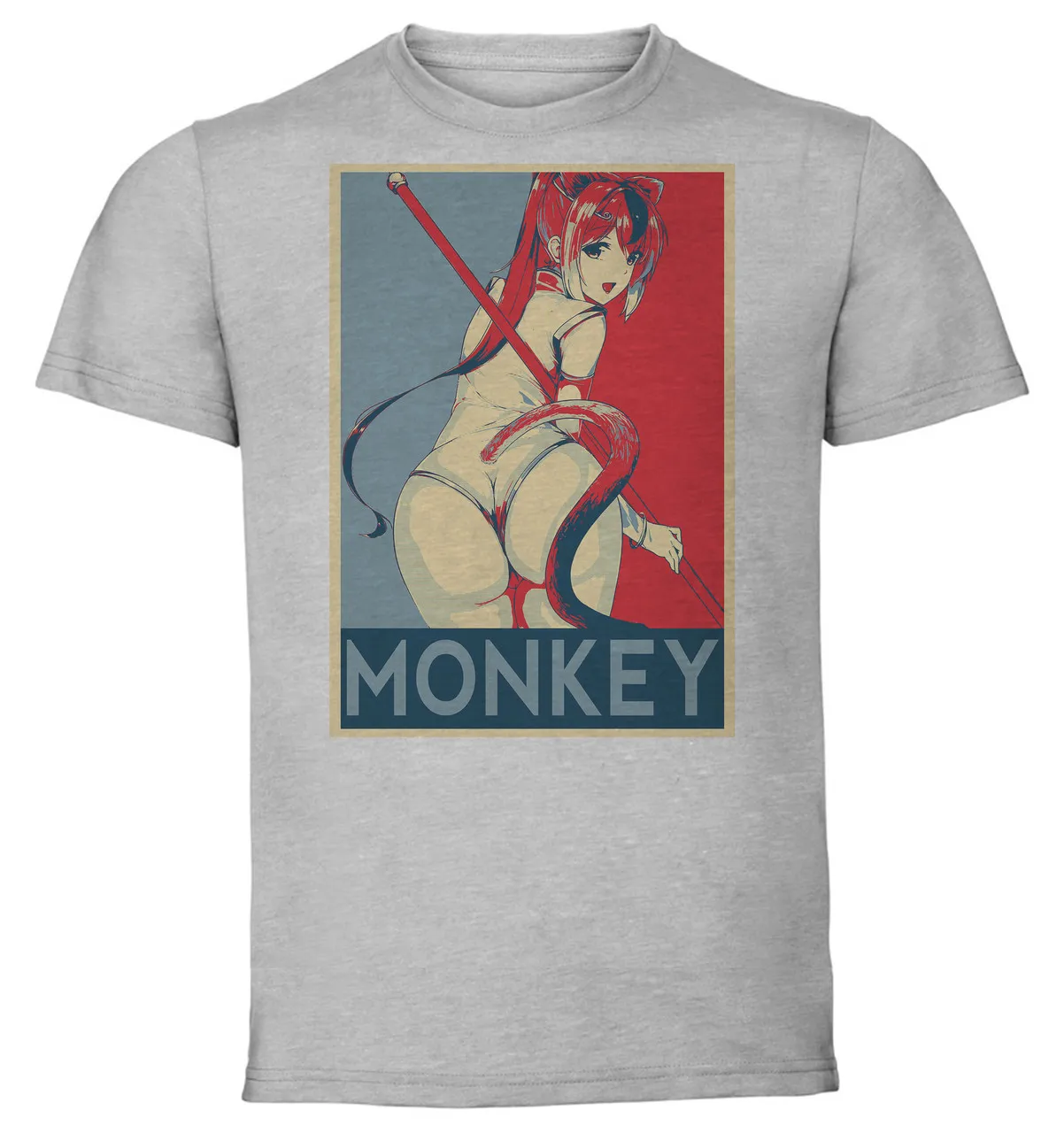 T-Shirt Unisex Grey Propaganda Kemono Friends Golden Snub Nosed Monkey