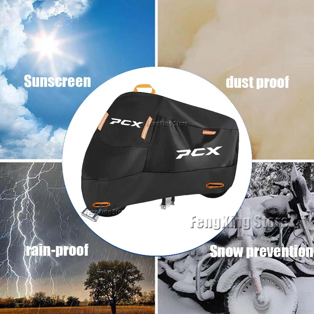 Voor Honda Pcx125 Pcx150 Pcx 125 150 Pcx 125 150 Motorfiets Cover Waterdichte Outdoor Scooter Uv Beschermer Regenhoes