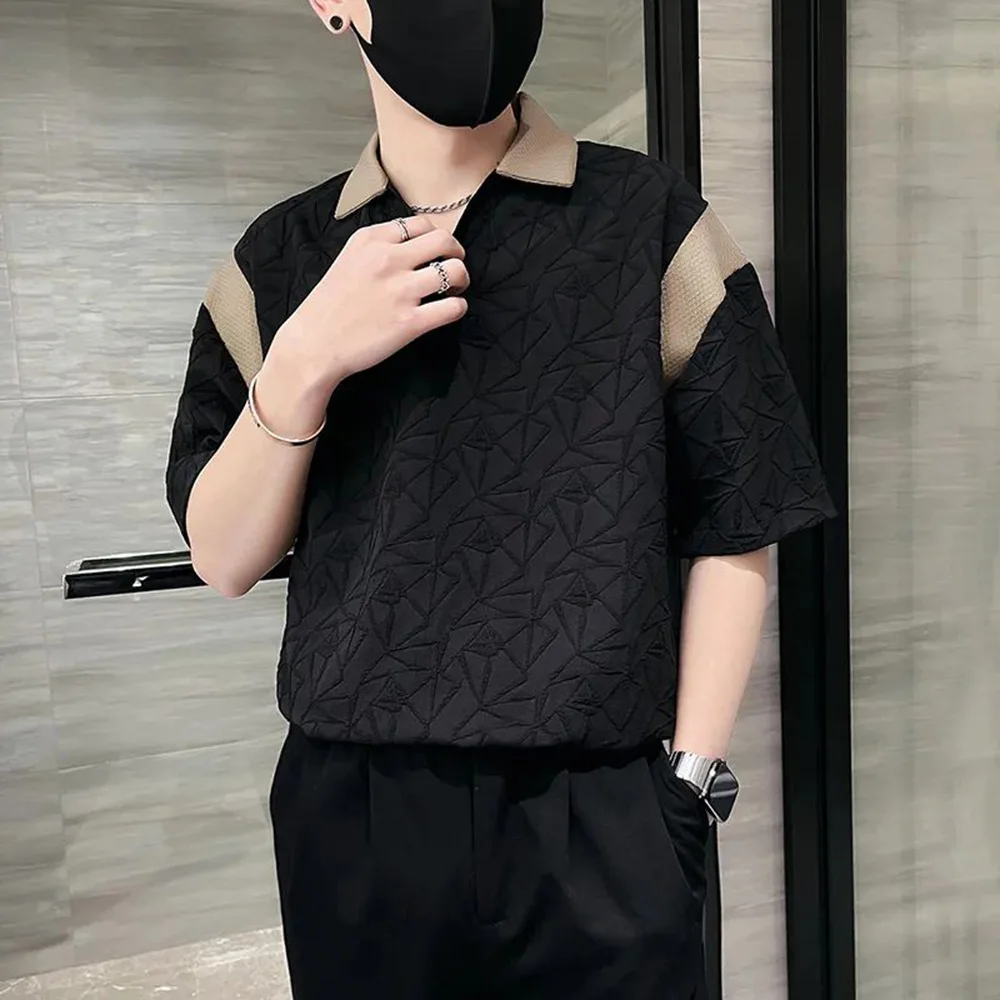 Y2K Mens Shirt Casual Versatile Short Sleeved Shirt Summer Hawaiian Ice Silk Cool New Fashion Top Men's Clothing Unisex 2024