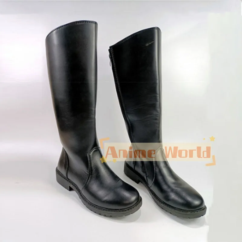 Botas de Cosplay negras de Anime Yuri Briar para hombres y mujeres, accesorios de disfraz de fiesta de Halloween, zapatos de tacón alto