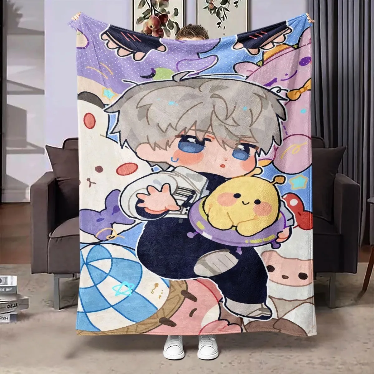 الحب والفضاء العميق أنيمي نفس الفانيلا بطانية مكتب قيلولة بطانية الربيع والخريف تكييف الهواء بطانية