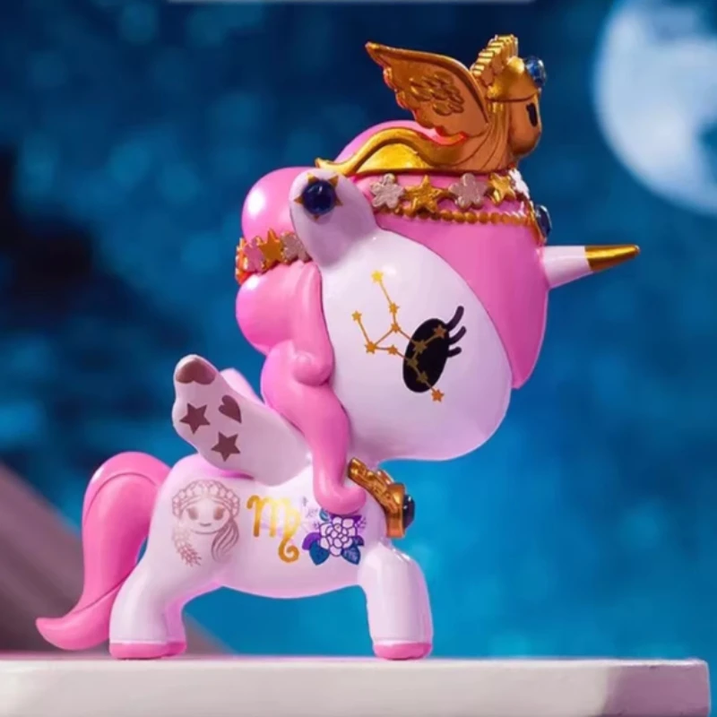 

Tokidoki Collaboration Lucky Tiger with Bell New Year Unicorno Figure 5 Inch Gift Box Set Rare Edition Stickers Calendar Badge