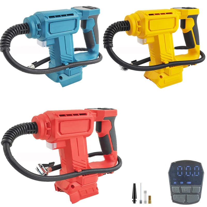 

Tire Inflator Air Compressor For Makita/Dewalt/Milwaukee 18V Li-ion Battery Cordless Car Tire Pump with Digital Pressure Gauge