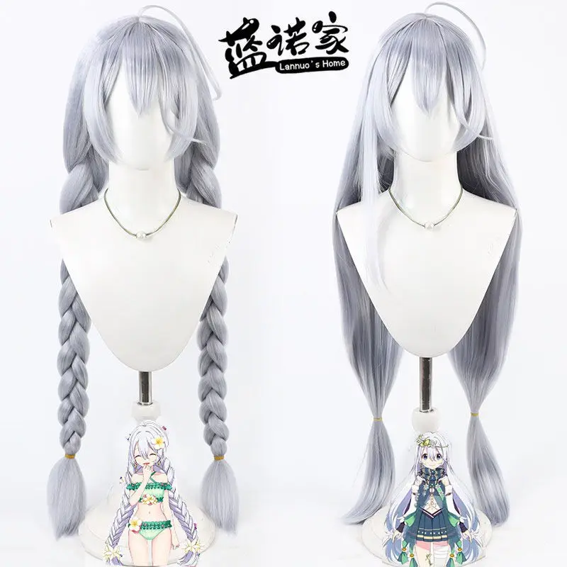 

Аниме-парик для косплея Чики Аобы из «Мадока Магика», для Хэллоуина и карнавальных вечеринок, синтетические волосы + шапочка для парика