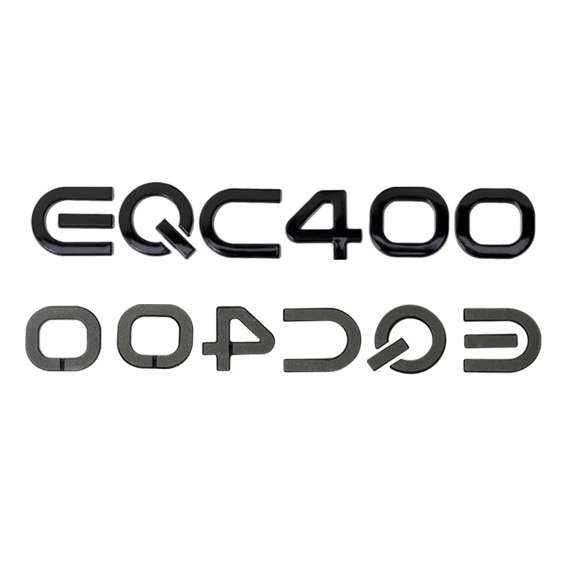 3D ABS Chrome Silver Black Car Rear Trunk Badge Sticker EQC400 4MATIC Emblem Logo For Mercedes EQA EQB EQE EQC 400 Accessories