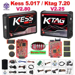 Kess Ktag Ecu programmer Kess V2 V5.017 Online 2.80 EU Red KTAG 7.020 2.25 ECU Chip Tuning Unlimited Repair Kit Complete Toolbox