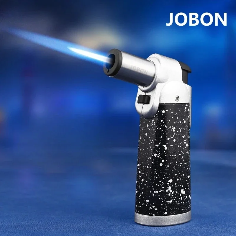 

JOBON Outdoor Windproof 1300° Butane Gas Turbo Lighter Portable Elbow Blue Flame Torch Jet BBQ Cooking Welding Cigar Lighter