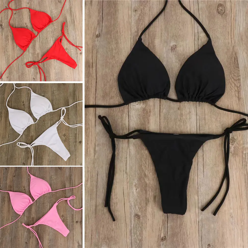 Sommer-Badeanzug für Damen, sexy Bikini-Set, gepolsterter Push-up-BH, Tanga, zweiteilige Badebekleidung, Strandbekleidung, Badeanzug, sexy Badeanzüge für Damen