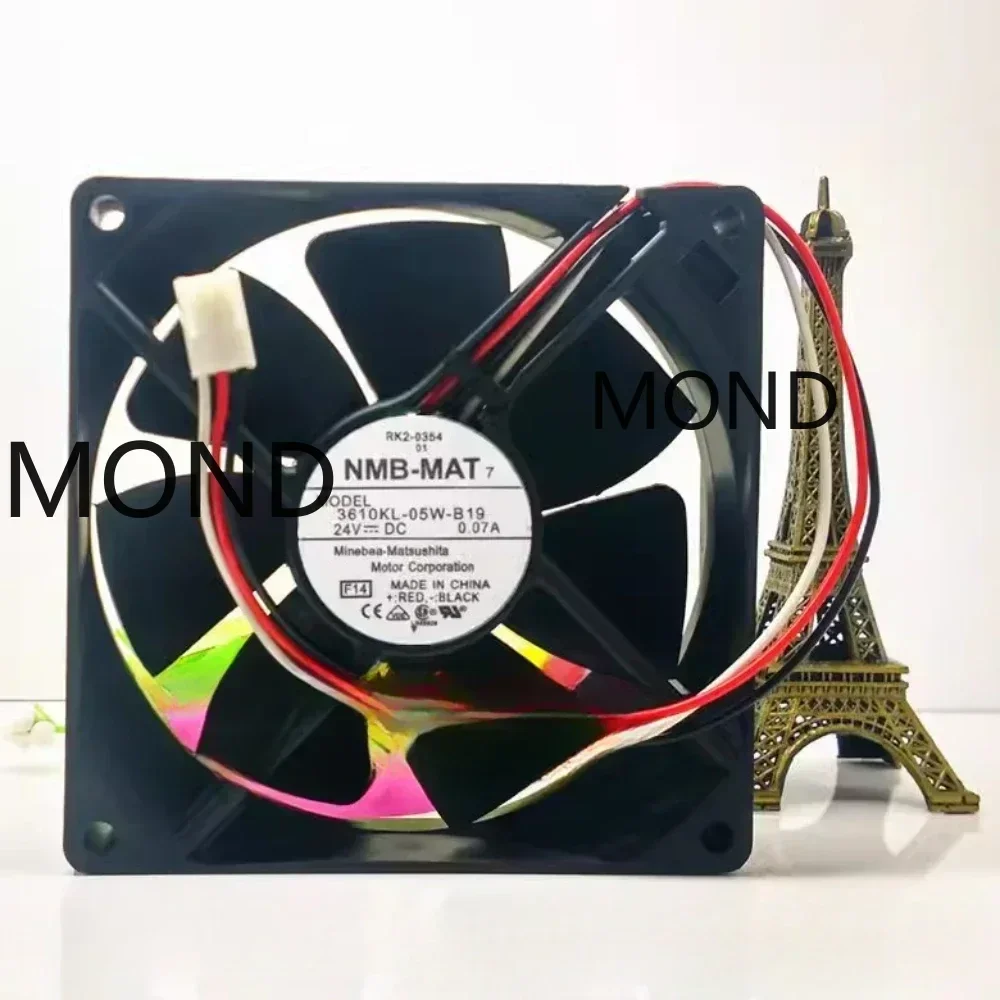 3610KL-05W-B10 3610KL-05W-B19 พัดลมเซิร์ฟเวอร์สําหรับ NMB NMB-MAT Axial Power พัดลมระบายความร้อน 9025 24V 0.07A 9 ซม.2 3 สาย