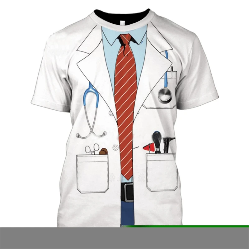 Men's New Cosplay Navy Captain T Shirt 3D All Over Printed Unisex Clothing Street Casual Uniform T-shirt Causal  Clothing