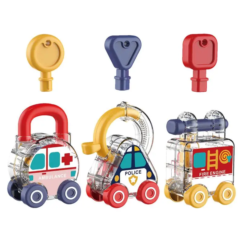 Lock and Key Car Toys Montessori Shape Matching Toys for Children Funny Learning Toy for Home Kindergarten Early Education Toys