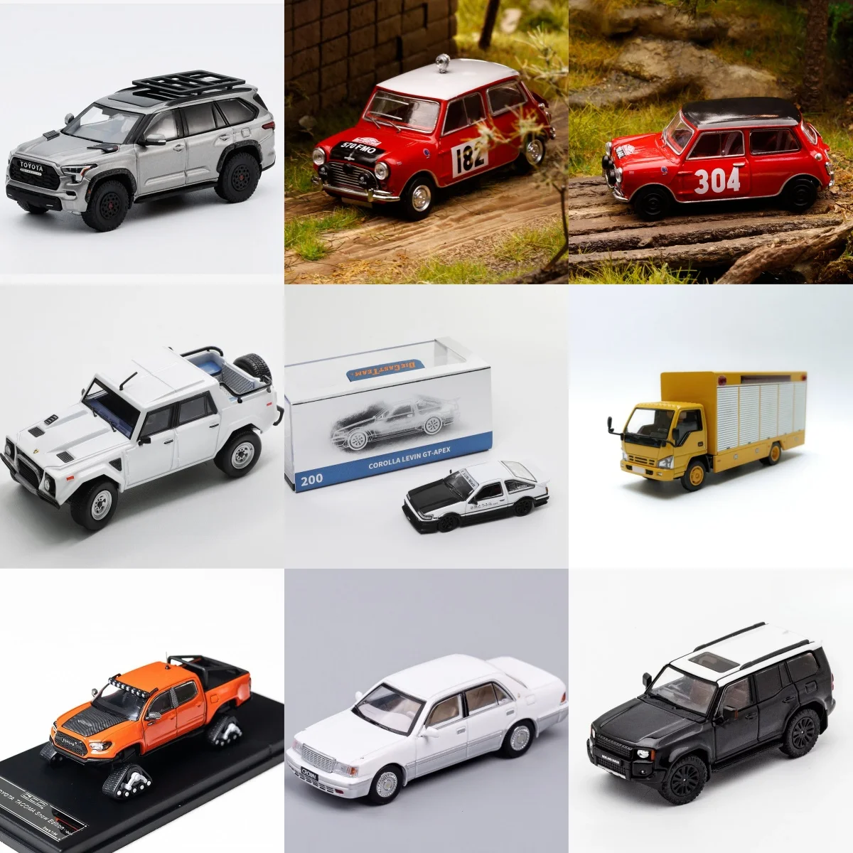 GCD 1:64 Hilux/Cooper/LM002/LC70/Tundra alloy car model