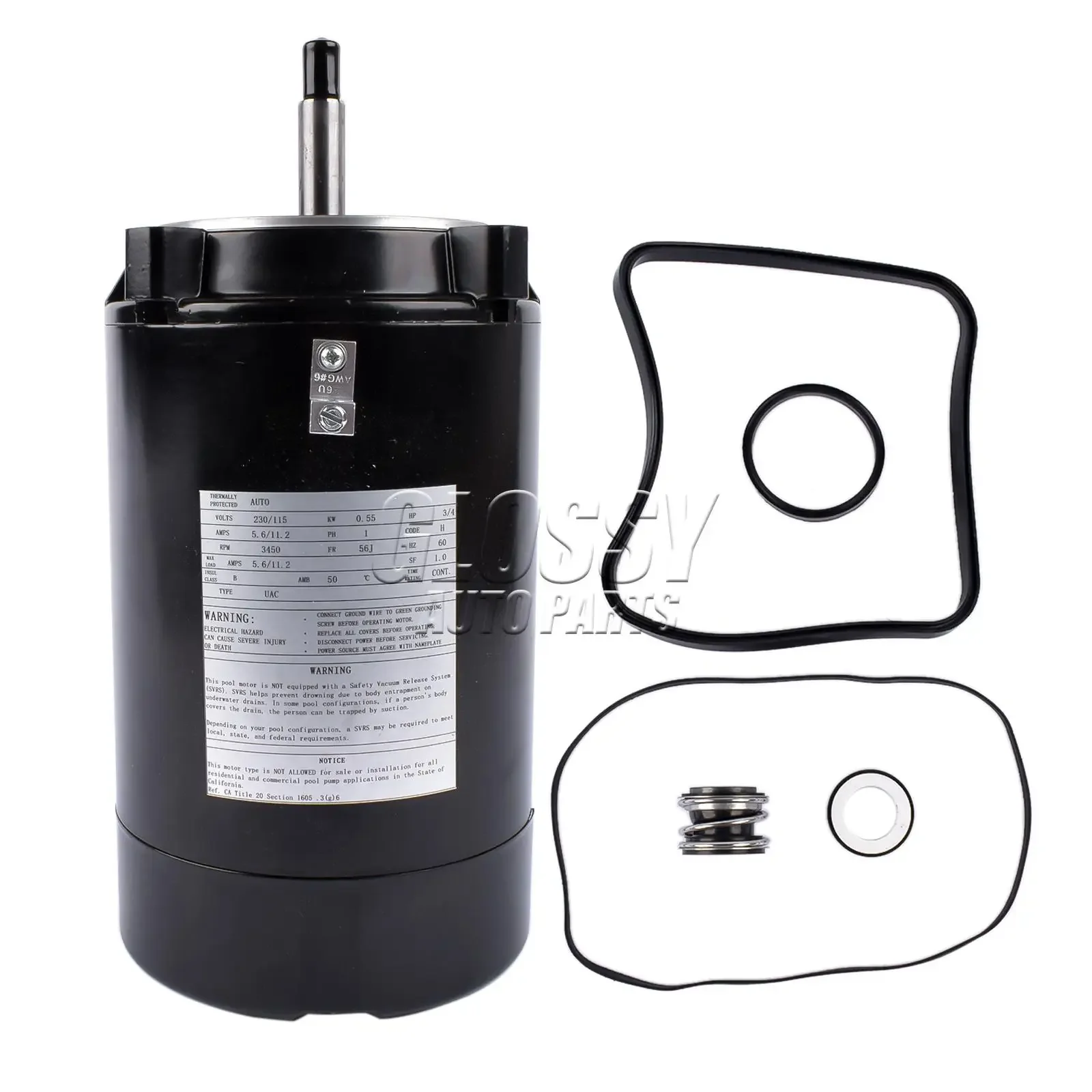 プールポンプモーター,115 rpm,48フレーム,3/4hp,230/3450 v,ap03 ust1072