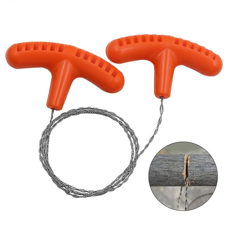 

Outdoor Manual Hand Steel Wire Saw Survival Tools Hand Chain Saw Cutter Portable Travel Camping Emergency Gear Steel Wire Kits