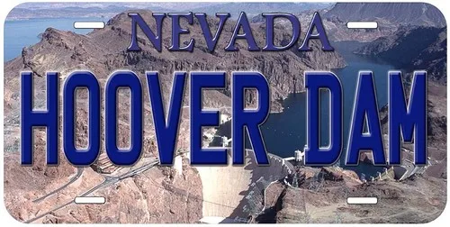 Hoover Dam Nevada Aluminum Novelty Car License Plate Aluminum
