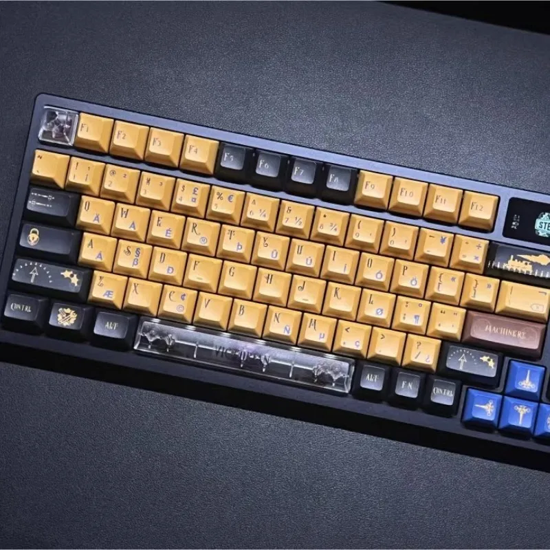 142 Keys Mechanical Keyboard Keycap KCA Profile DYE Subbed PBT Material With ISO Enter 2u 2.25u 2.75u 3u 6.25u 7u Spacebar